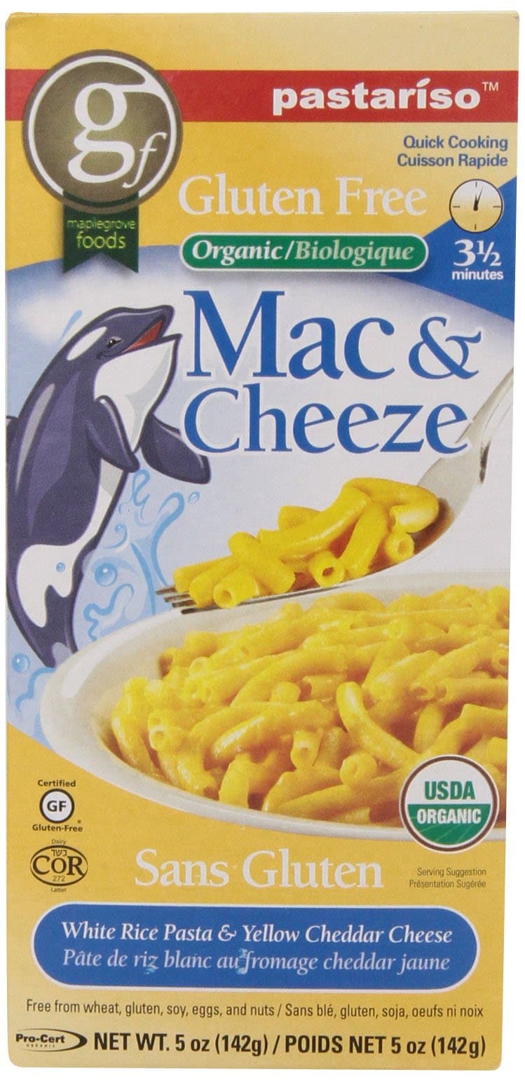 Pastariso Organic Quick-Cooking White Rice Mac and Yellow Cheeze, Orca, 5-Ounce