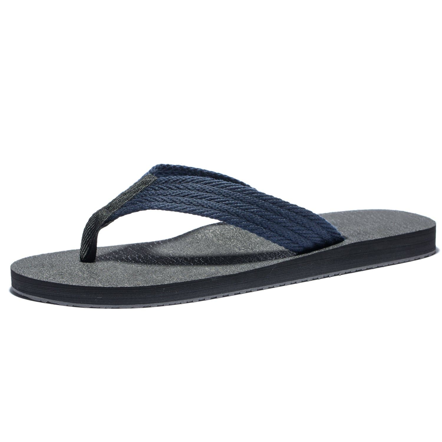 Flip Flops for Adult Men with Extra Large Size，Non-Slip Wear Resistance Light Weight Sandals (14 D(M) US / 48 M EU / 12.4in, Black Blue)