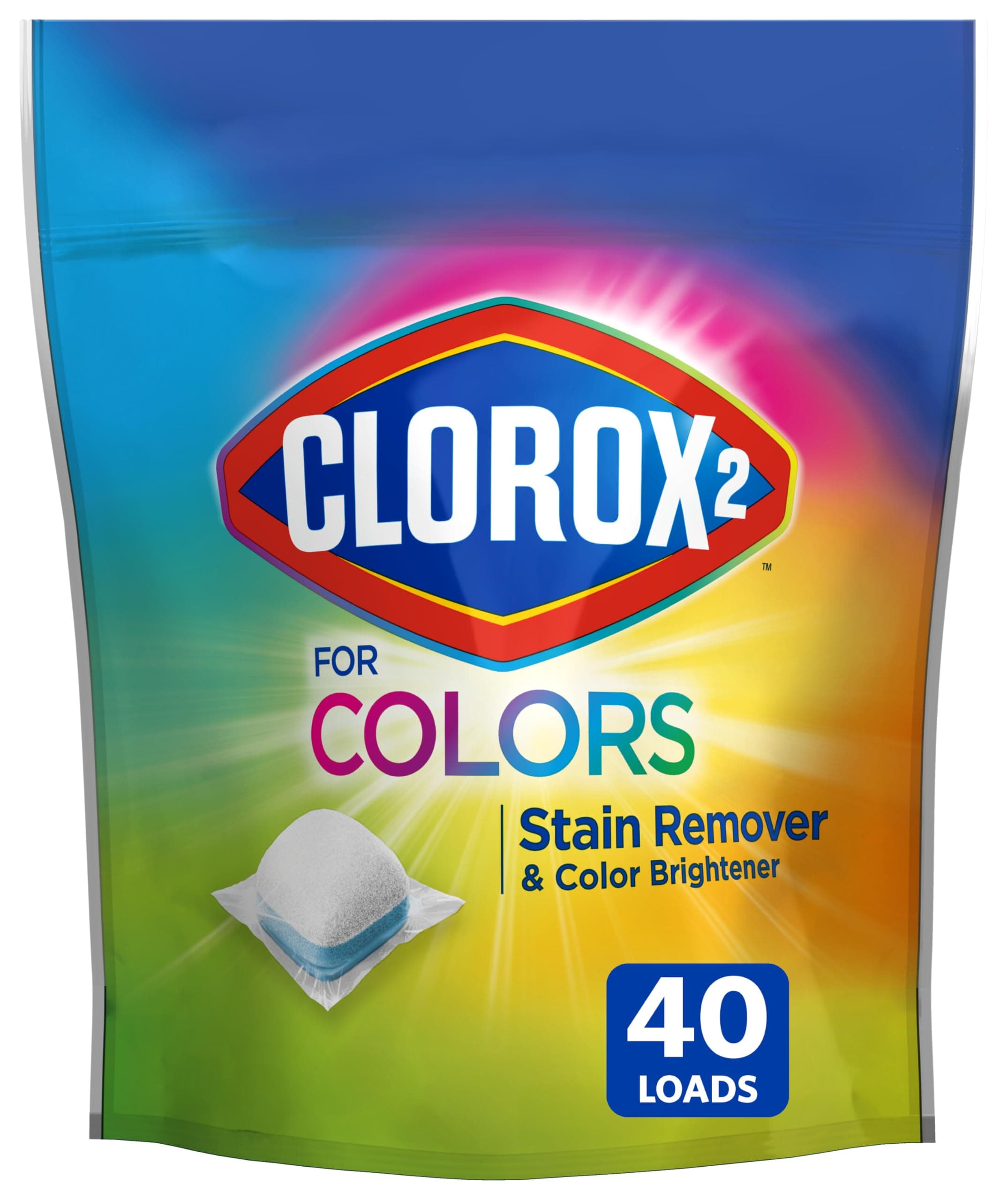 Clorox 2 Laundry Stain Remover and Color Booster Pack, 40 Count (Pack of 6) by Clorox 2