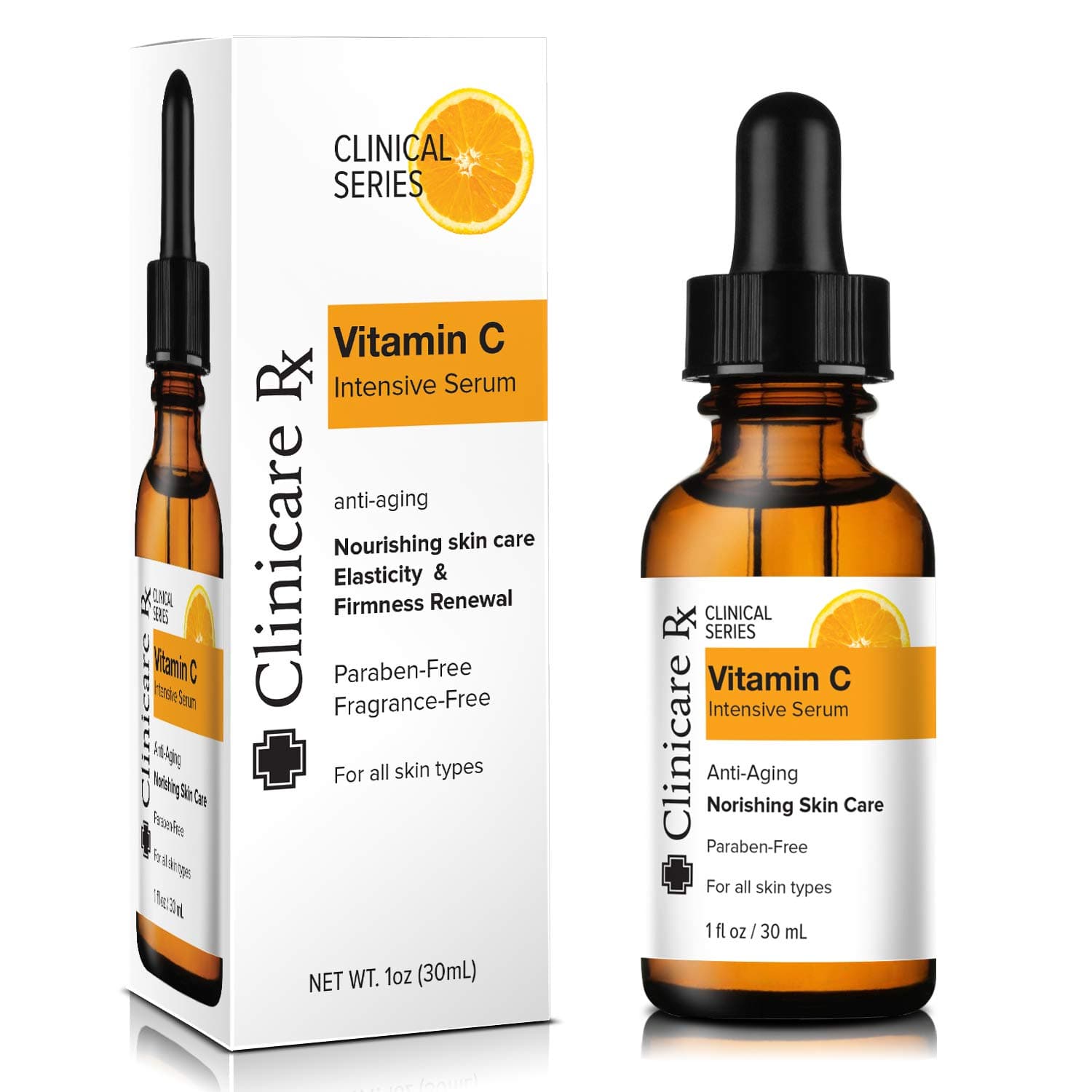 Vitamin C Intensive Face Serum - Brightening Serum for Face & Skin - Daily Anti Aging Formula - Reduces Wrinkles, Dark Circles, Fine Lines, Sun Damage - Boost Collagen - 1oz