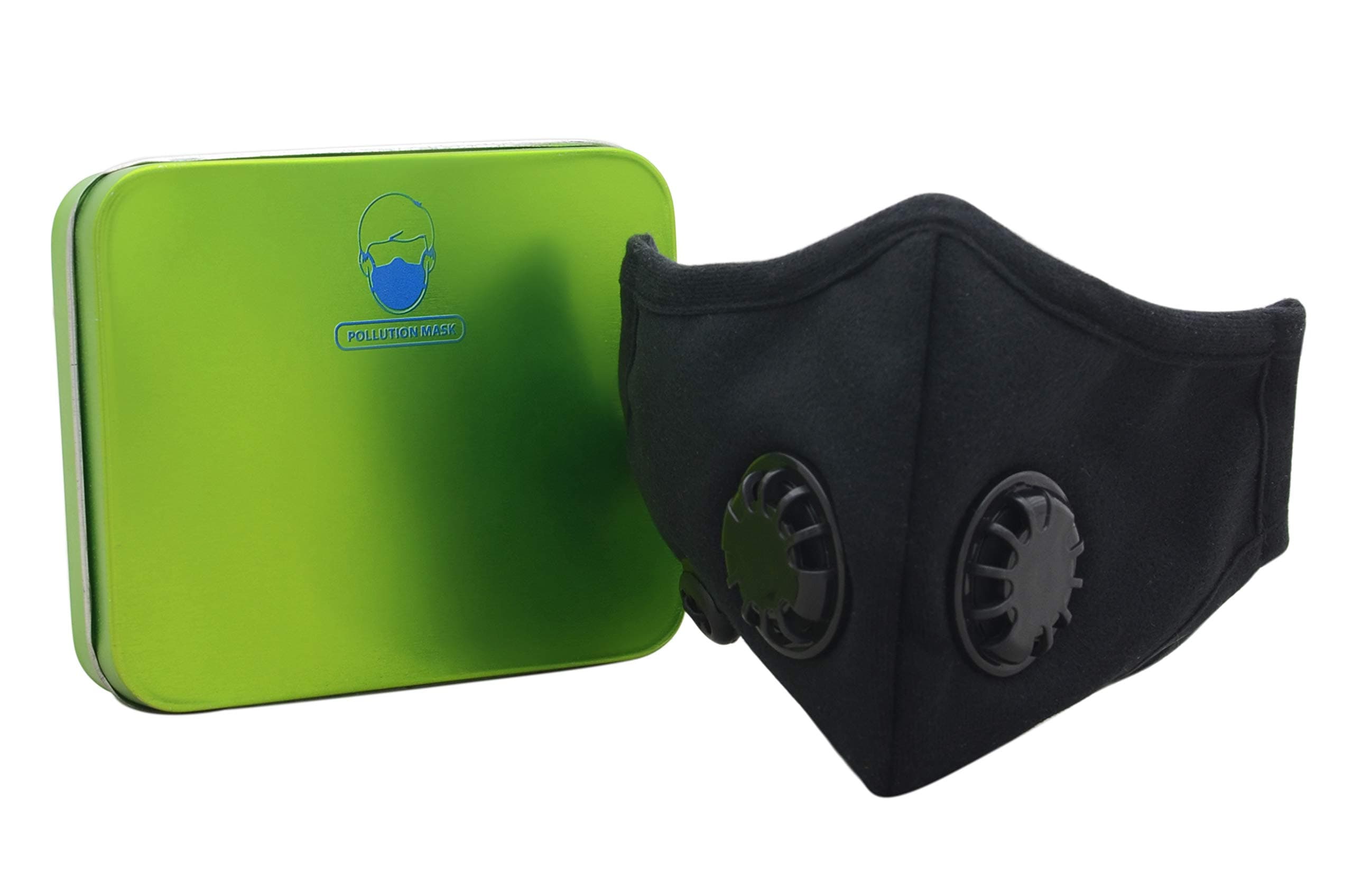 Advind Healthcare Smog-Guard, N99 Anti Pollution Mask, Washable, with 2 Valves for men and women (Black -Medium)