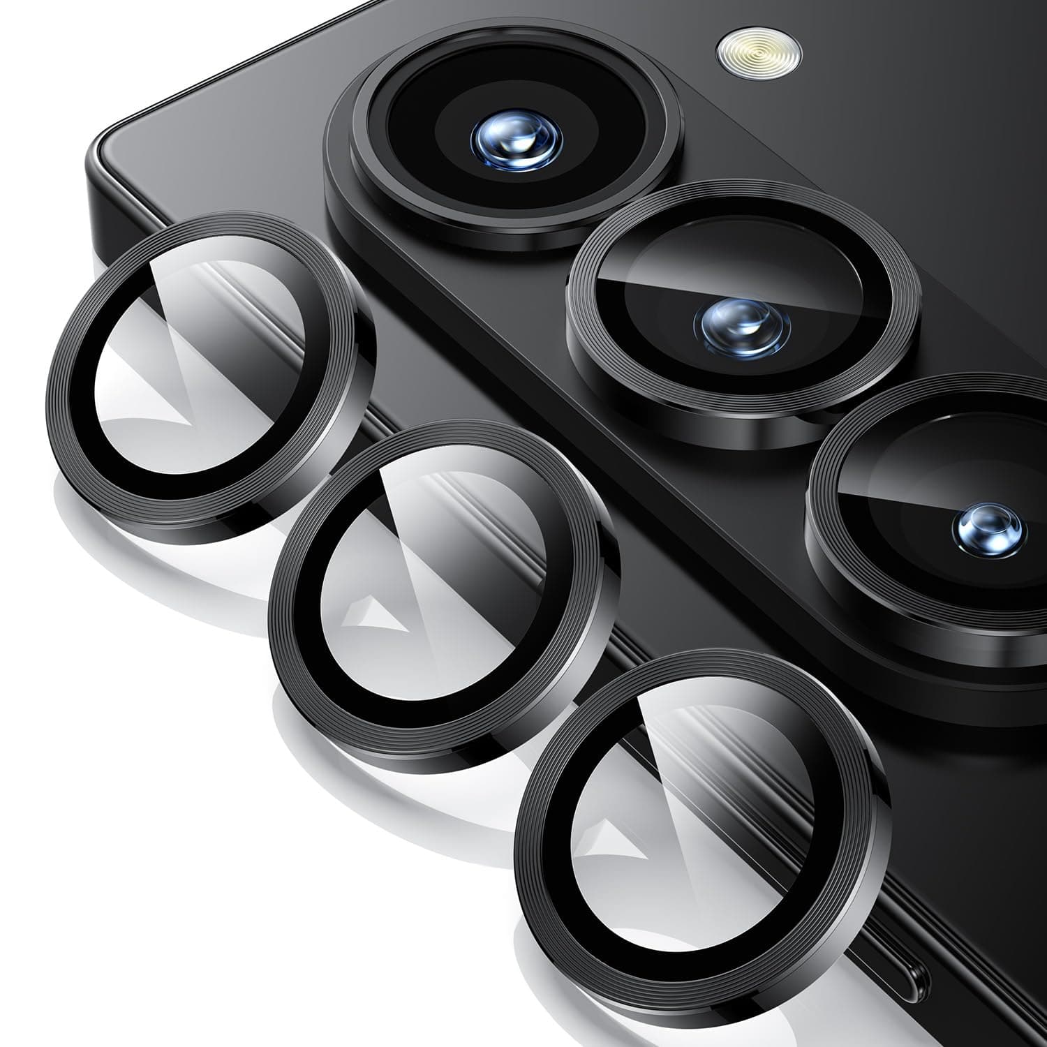 WSKEN for Z Fold 6 Camera Lens Protector Case Cover, Ultra HD Tempered Metal Glass Anti Scratch Rear Camera Screen Protector Shockproof Film for Samsung Galaxy Z Fold 6 5G 2024 Accessories,BlackGlobal Recycled StandardGlobal Recycled StandardGlobal Recycled Standard