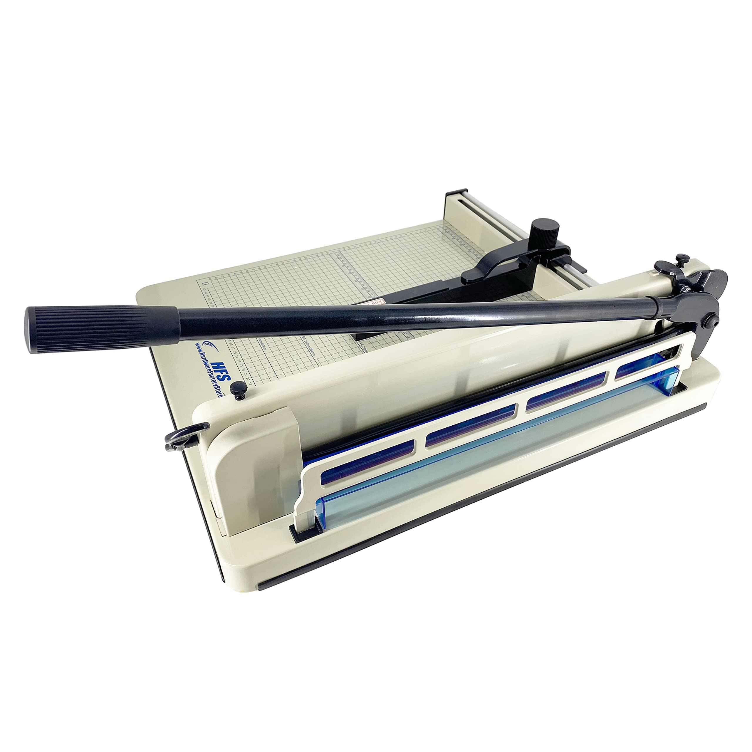 HFS(R) Heavy Duty Guillotine Paper Cutter 400 Sheet Capacity | Solid Steel Construction (A3-17'' paper cutter)