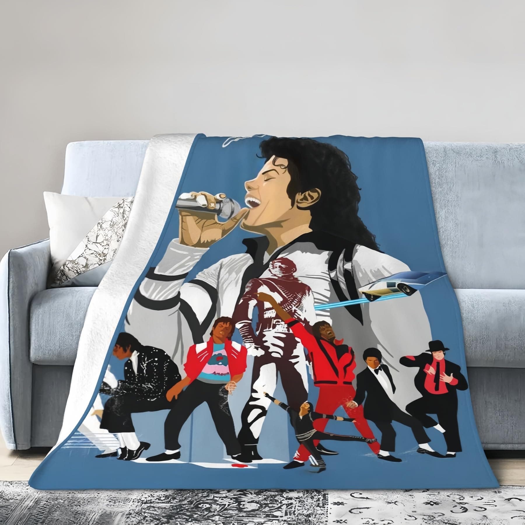 Music Lover Flannel Sofa Blanket Lightweight Warm Cozy Blanket for Sofa Bedroom Living Room Decor 50 X 40 Inch