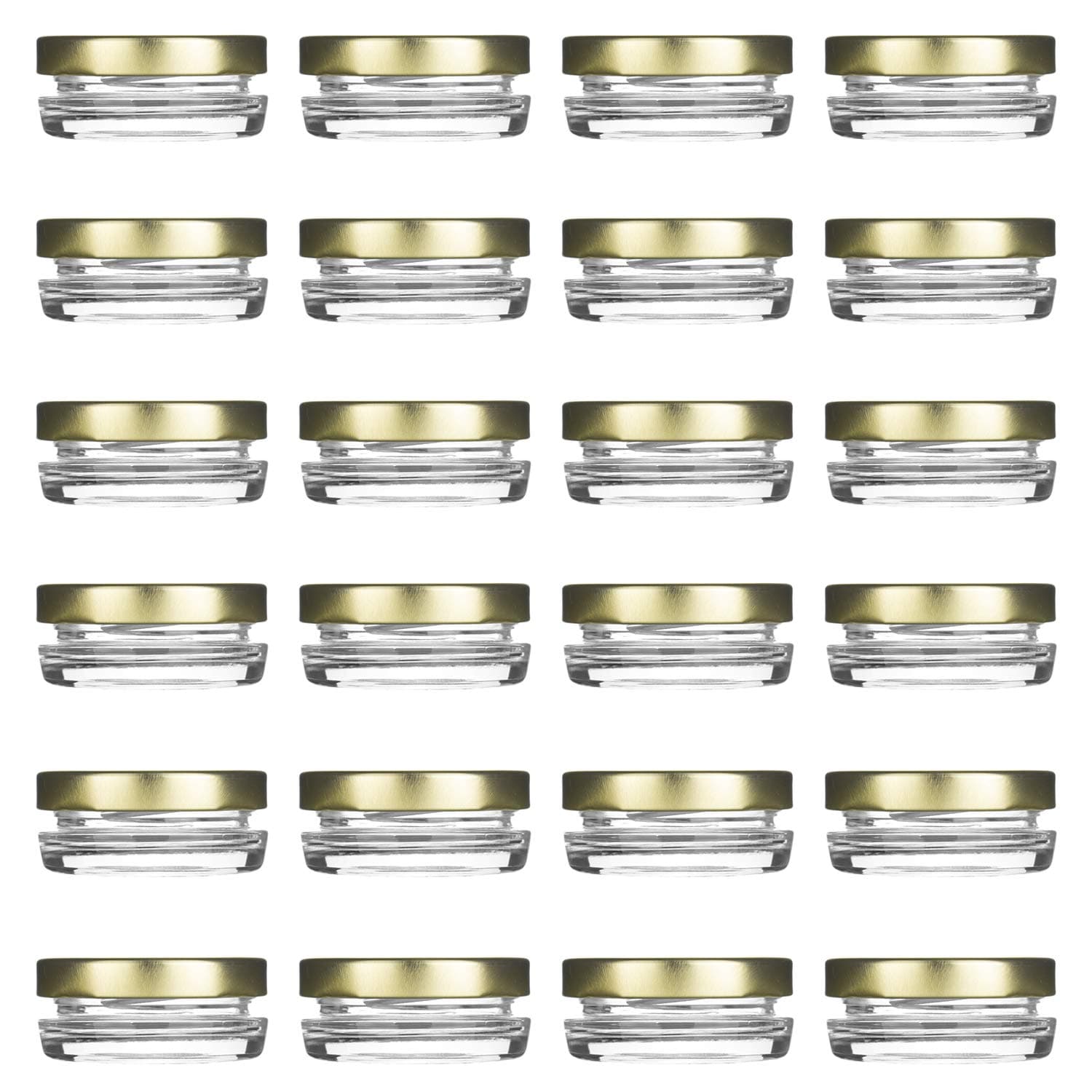 Small Mini Glass Jars With Tin Lids - 0.5 oz (Pack of 24) â All Purpose Empty Storage Jars