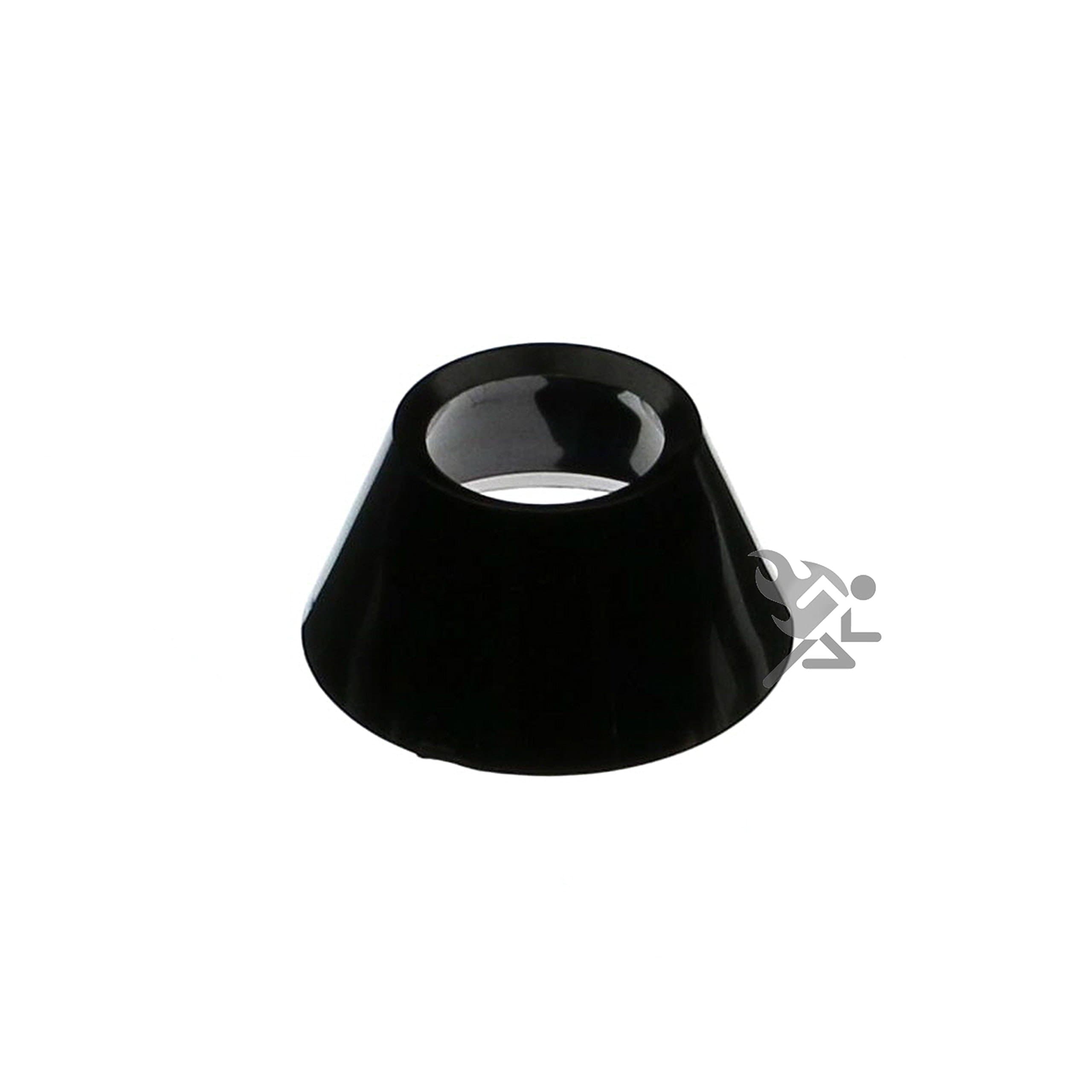 OnFireGuy Round Reversible Cone Display Stand for Golf Ball Baseball Marbles Egg Sphere Puzzle Balls, 10 Pack (Black)