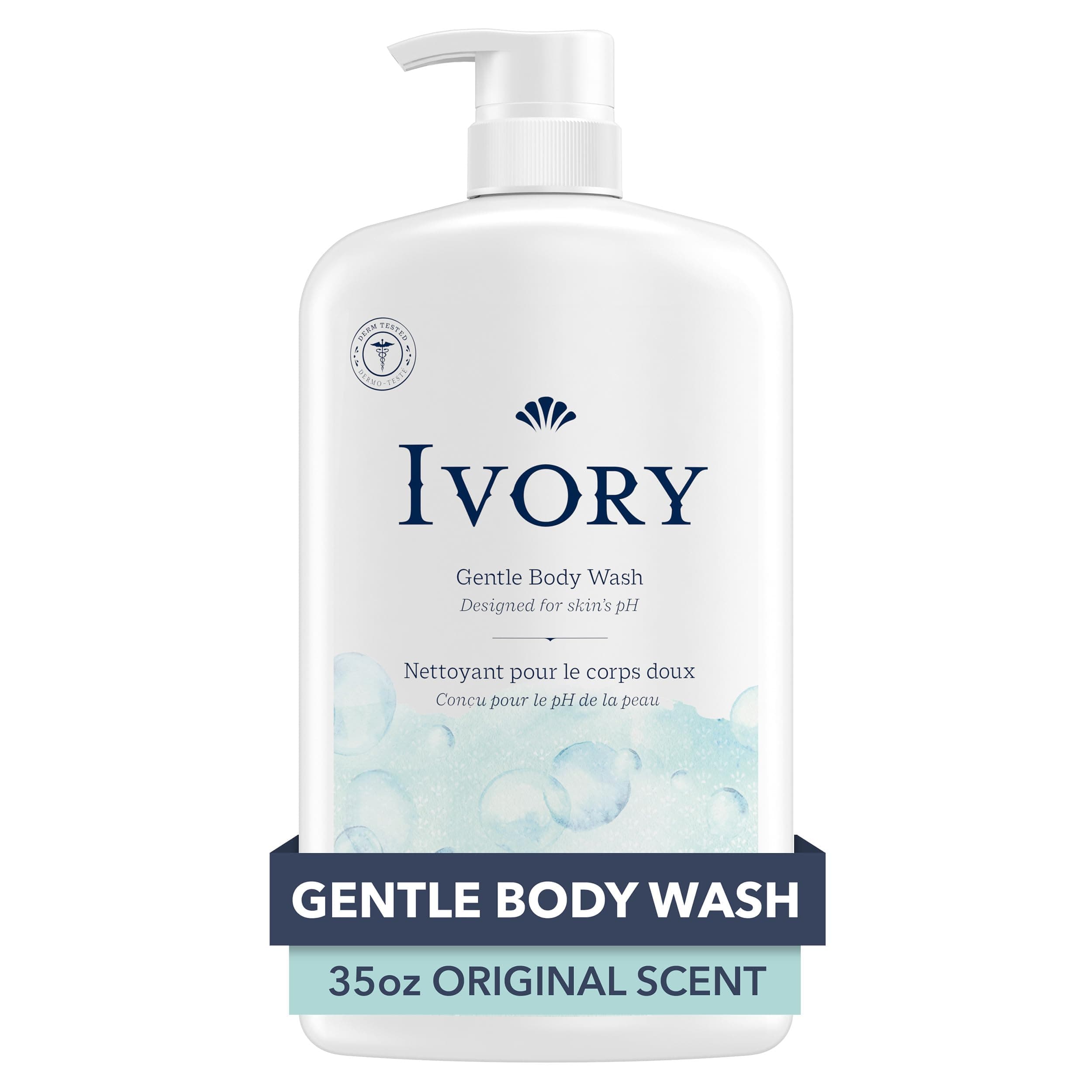 Gentle Body Wash, Designed for the Whole Family, Free of Dyes Heavy Perfumes Parabens Phthalates & Silicones, Original Scent, 35 oz