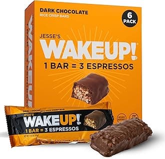 WAKE UP! Chocolate Caffeinated Protein Bars – 350 mg Clean Caffeine (1 Bar = 3 Espressos) • Vegan, Gluten-Free, Kosher • Plant-Based Energy + Protein • On-the-Go Focus & Endurance