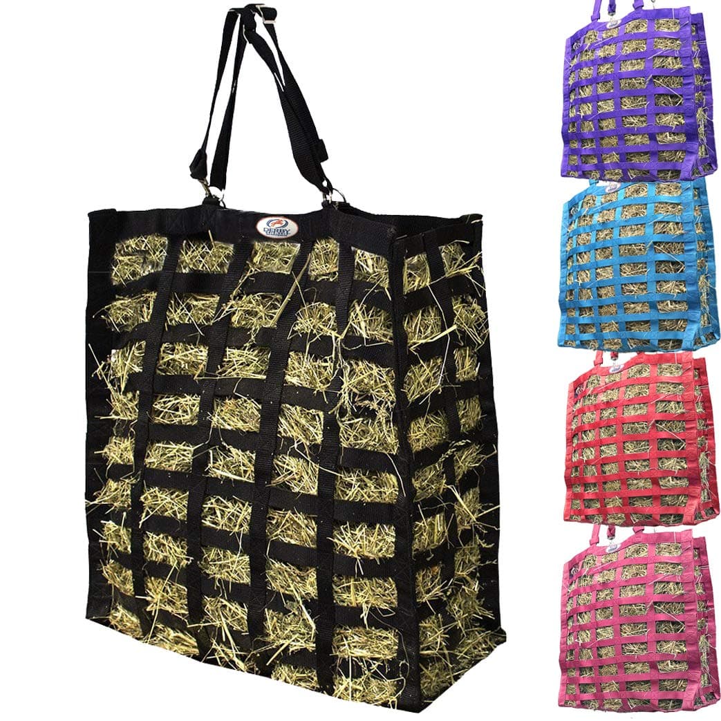Derby Originals Supreme 4-Sided Slow Feed Hay Bag – Patented, 1-Year Warranty, 3.5" & 1.75" Openings