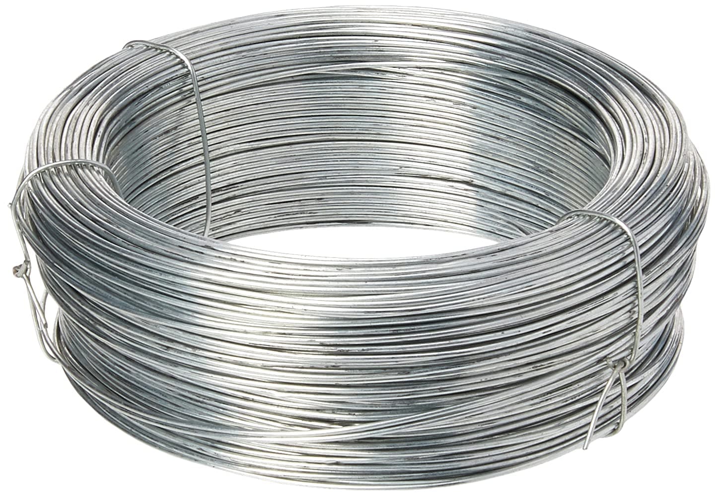 Merriway® BH00322 Galvanized Garden Wire 21 Gauge (0.7mm) – 525 ft Heavy Duty Steel Tie Wire Roll for Plant Support, Trellis Training, Fence Repair, DIY, Construction, Rebar & Utility