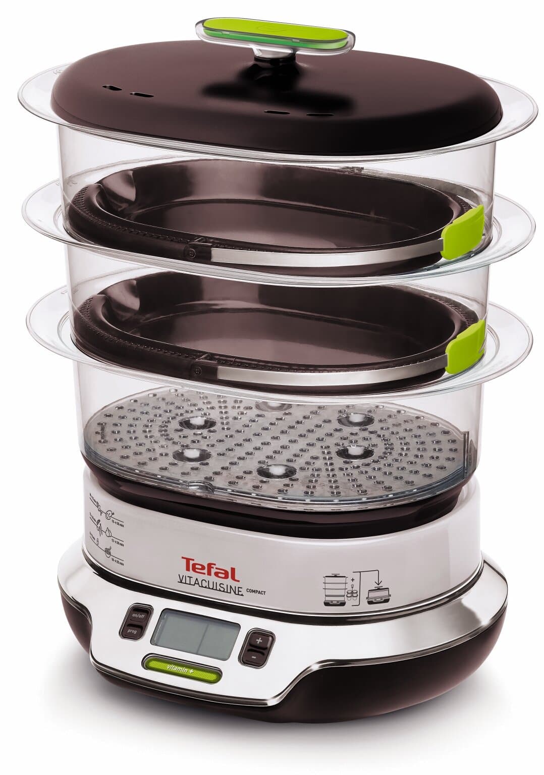 Tefal VS4003 Vitacuisine Compact Vaporiera 1800 W con Ricettario