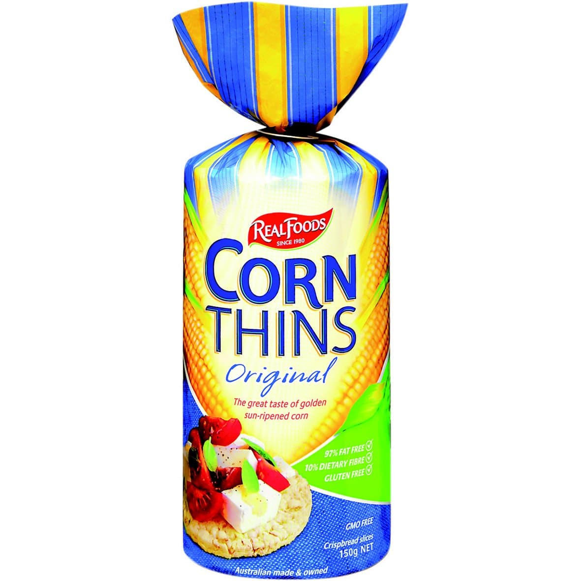 Real Foods Corn Thin ORGNL ORG, 5.3 OZ Pack of 6