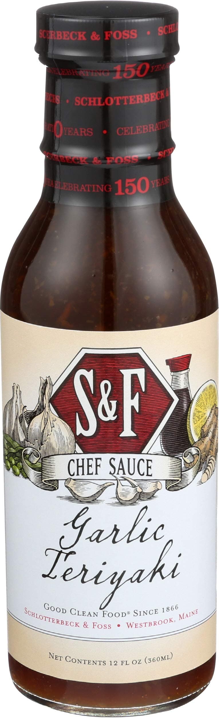 SCHLOTTERBECK & FOSS Garlic Teriyaki Sauce, 12 FZ