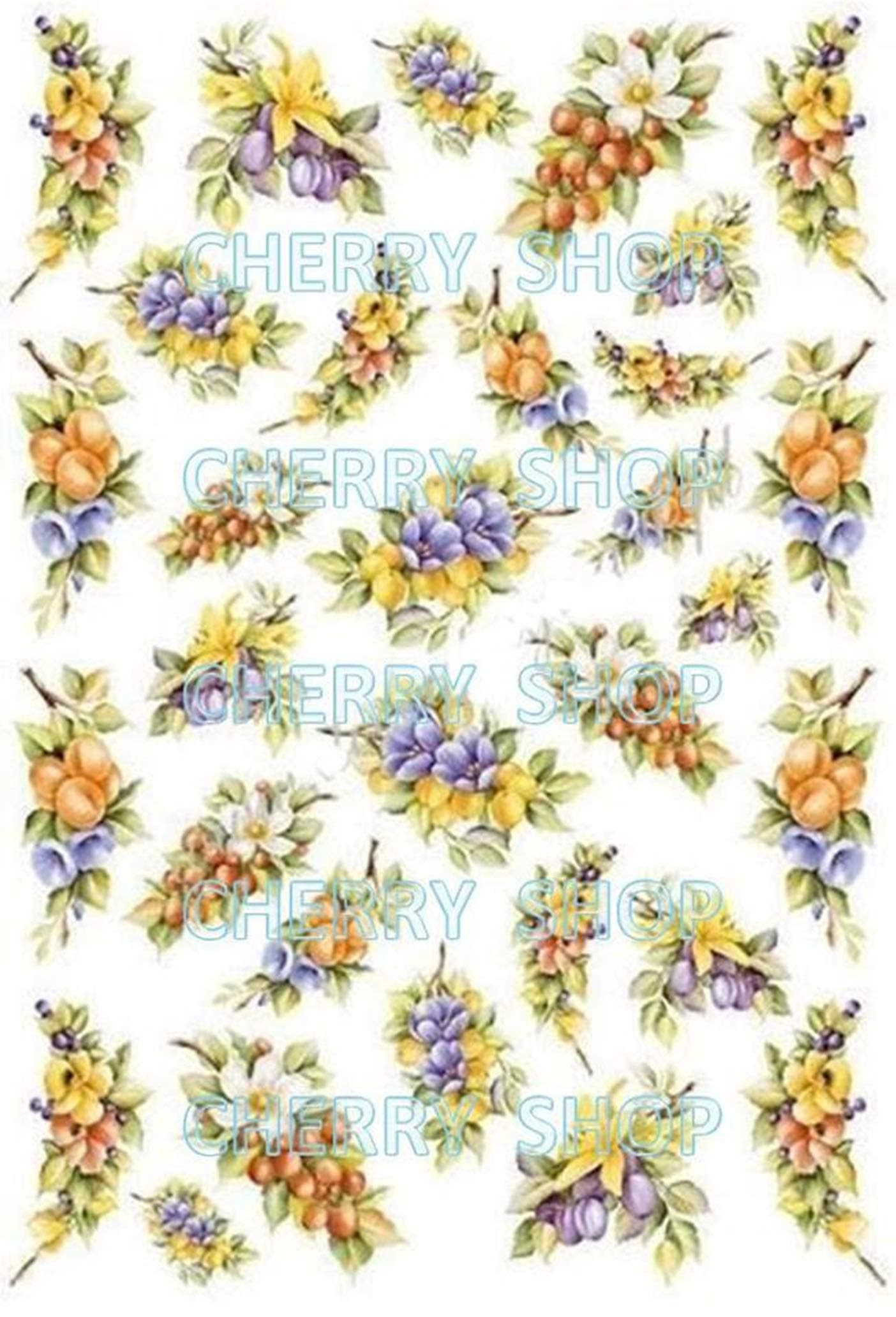 Birds Paper for decoupage Vintage Style A4 20x25 cm Total 3 Sheets