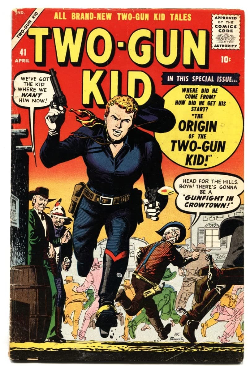 Two-Gun Kid #41 1958-Atlas-Joe Maneely-Masked Rider-Don Perlin-rare-VG