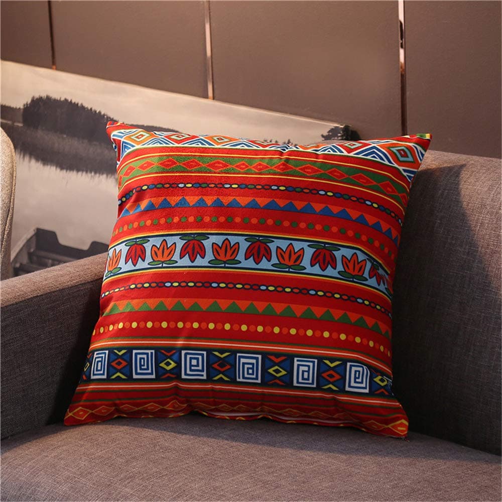 CHLCH Soft decorative pillowcase suitable for home sofa chair sofa/bedroom decoration/car interiorVintage pillowcase short plush lumbar pillow colour11 45 * 45cm