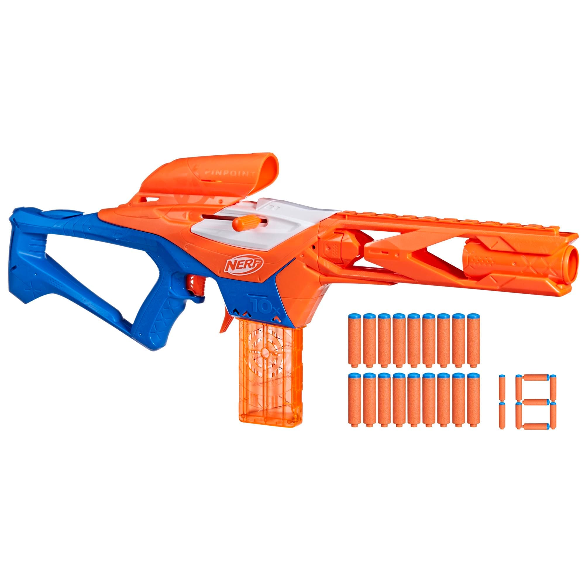 N Series Pinpoint Dart Blaster, 18 N1 Darts Compatible Only N Series Blasters, 10-Dart Clip, Blaster Gifts for Kids