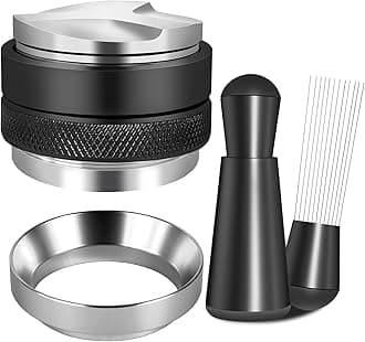 54mm Espresso Accessories Kit, Coffee Distributor and Tamper Leveler, WDT Tool and Dosing Funnel Set Fits Breville 54 mm Espresso Machines and Portafilters