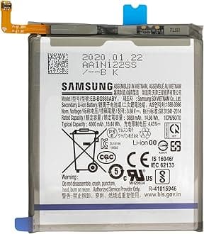 Original EB-BG980ABY Battery Compatible with Samsung Galaxy S20 (SM-G980F)/Galaxy S20 5G (SM-G981B)/(4000 mAh Capacity)/New Fabrication/Original Accessory/Service Pack.