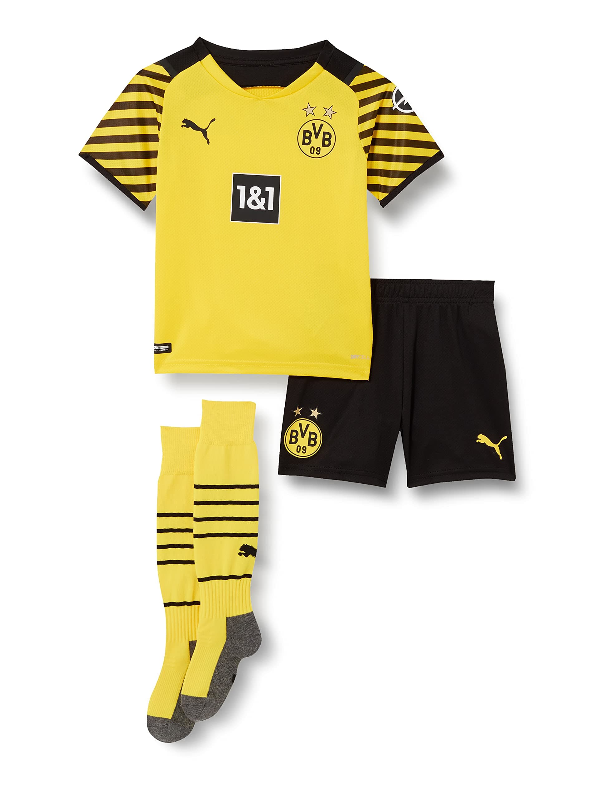 PUMA Unisex Kids Bvb Home Minikit W Sponsor With Socks W Hanger Shirt