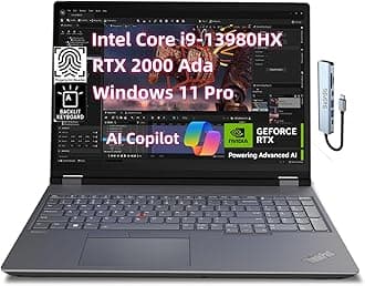 NewLenovo ThinkPad P16 Gen 2 Mobile Workstation (16" FHD+ IPS Anti-Glare, Intel i9-13980HX 24C, 32GB RAM, 1TB SSD, NVIDI.A RTX 2000 Ada) Laptop for Engineer, Designer, Architect, Win 11 Pro, USB HUB