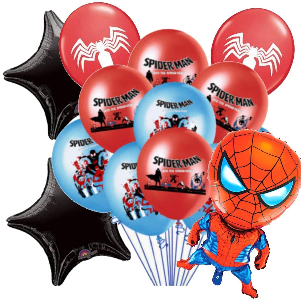 15PC Latex Spiderman INTO The SPIDERVERSE Spider Verse Balloons Party Supplies Decoration Theme Birthday