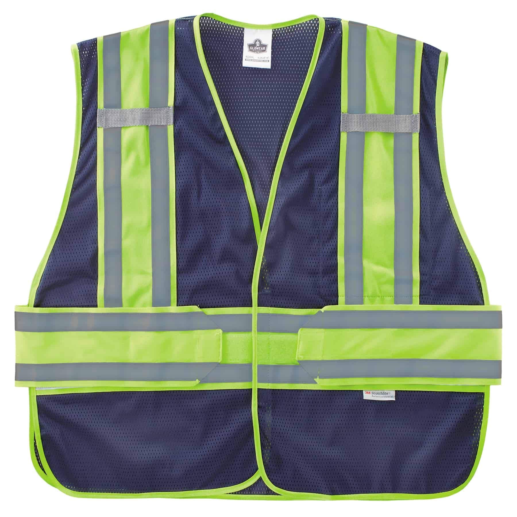 Ergodyne GloWear 8240HL Two Tone Expandable Reflective Safety Vest, Navy, X-Large/2X-Large