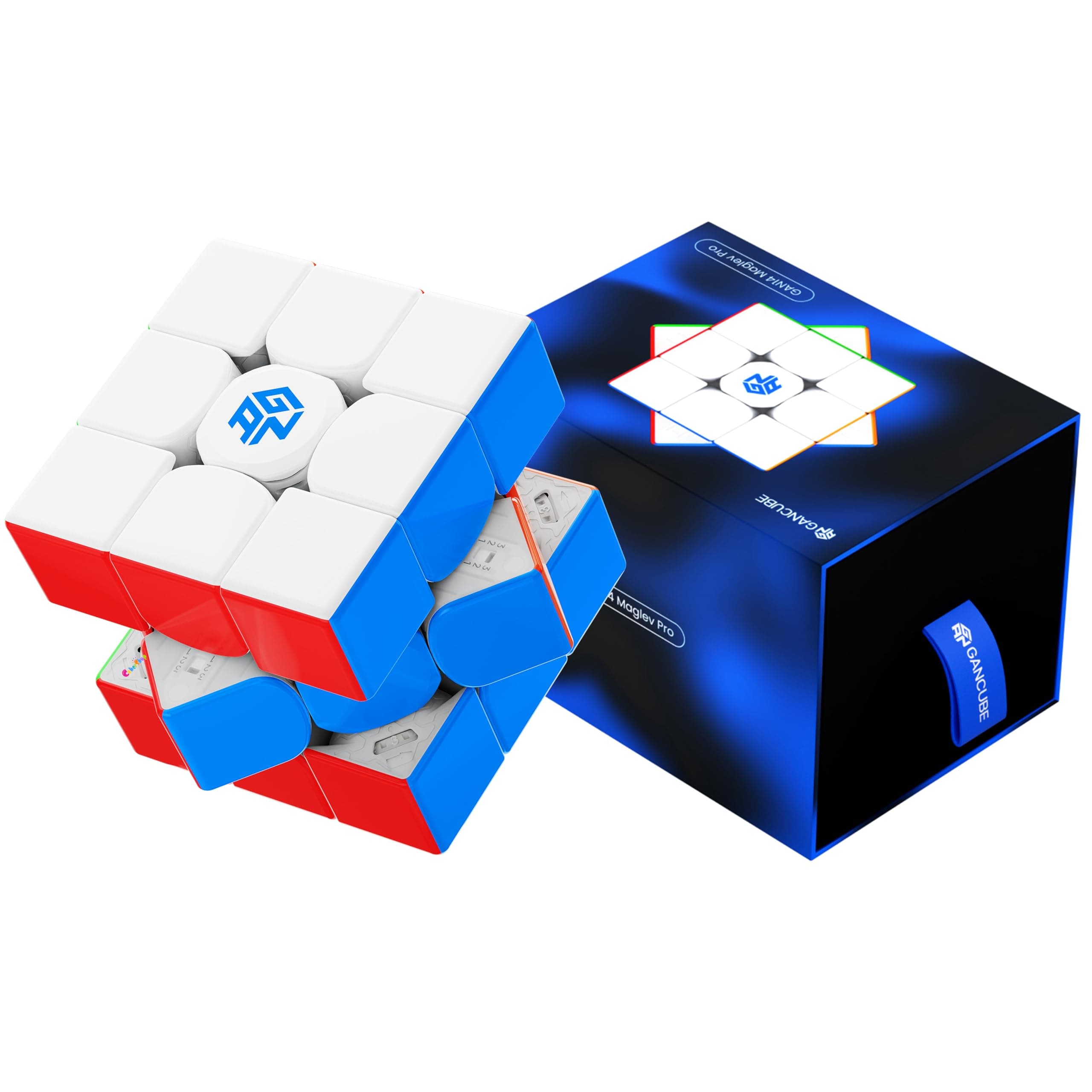 GAN 14 MagLev Pro UV Coated, 2024 Upgraded Supreme GAN 14 M 2024 Flagship 3x3 Magnetic Speed Cube, 56mm Magic Cube Puzzle (GAN14 MagLev Pro UV, Glossy Surface & Primary Internal)