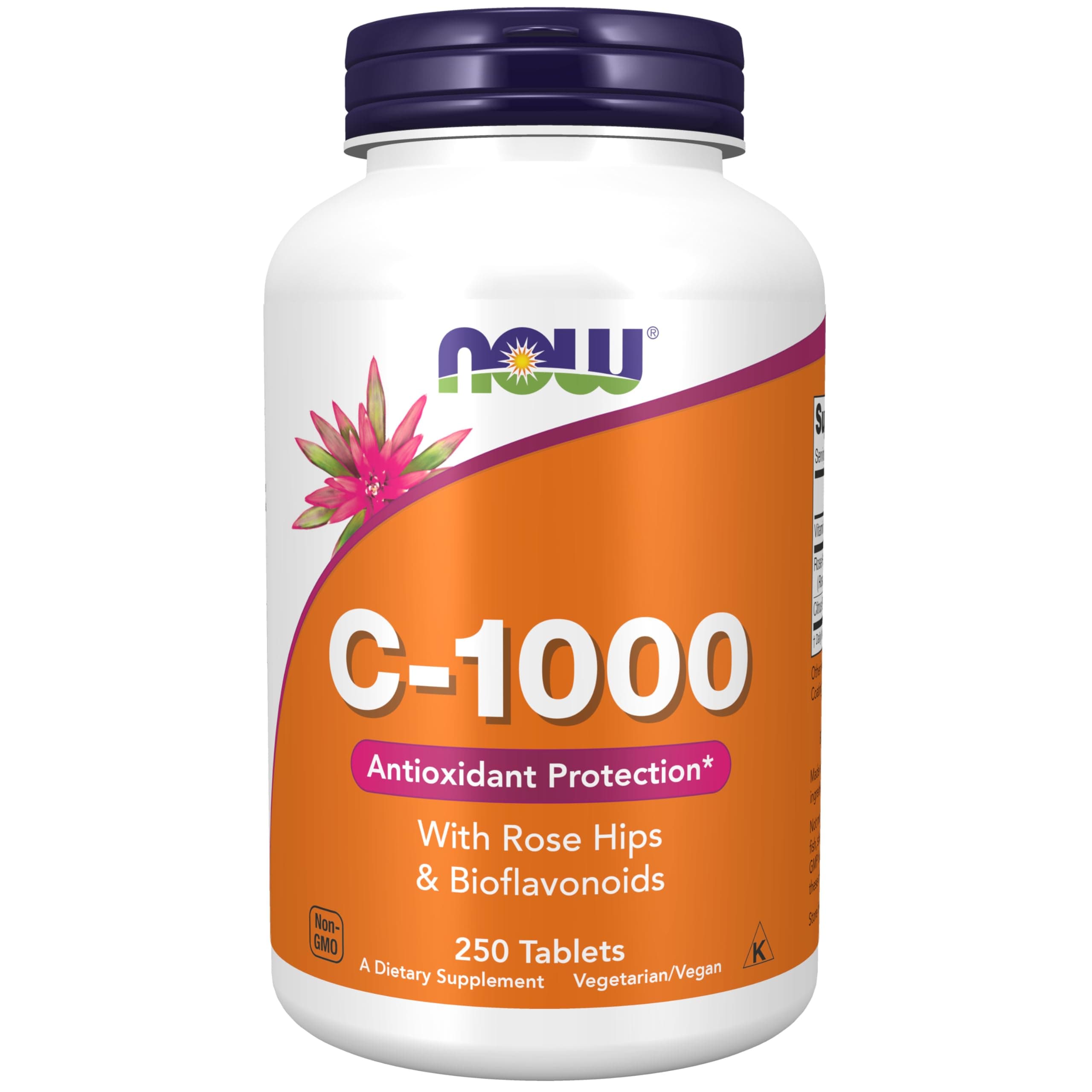 Now Foods Vitamin C 1000 With Rose Hips And Bioflavonoids 250 Tablets
