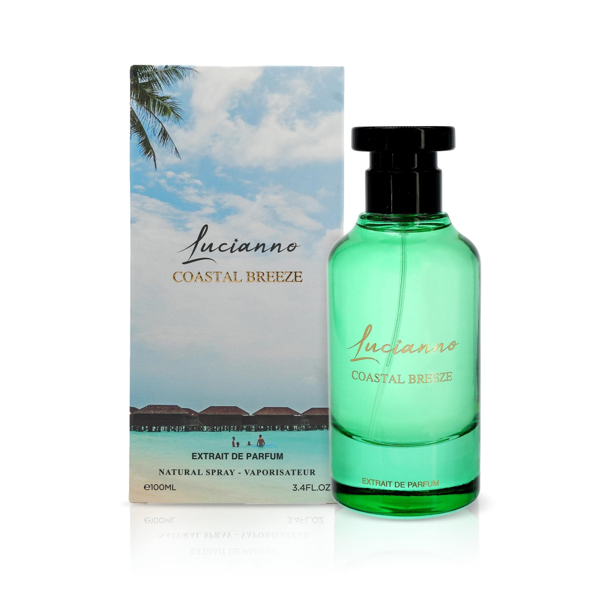 Lucianno Coastal Breeze Extrait De Parfum for Unisex 100ml | Long Lasting Perfume – Aromatic Fruity Fragrance with Citron, Apricot & Fig Notes | Ideal for Special Occasions | Gift for Her & Him