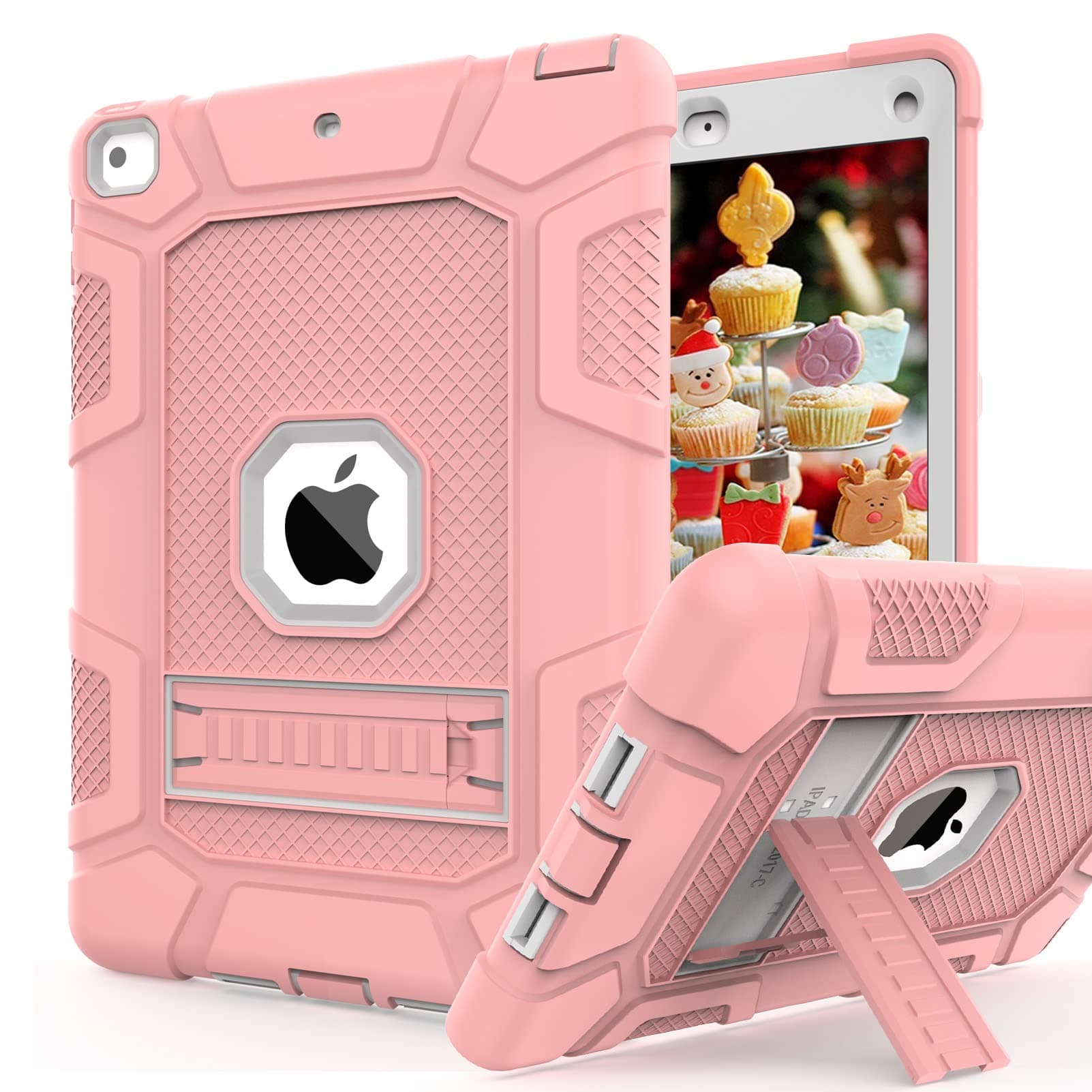 Rantice iPad 6th Generation Cases, iPad 5th Generation Case, iPad Air 2 Case, iPad 9.7 Case, Shockproof Rugged Drop Protection Cover Built with Kickstand for iPad 9.7'' A1893/A1954/A1822/A1823