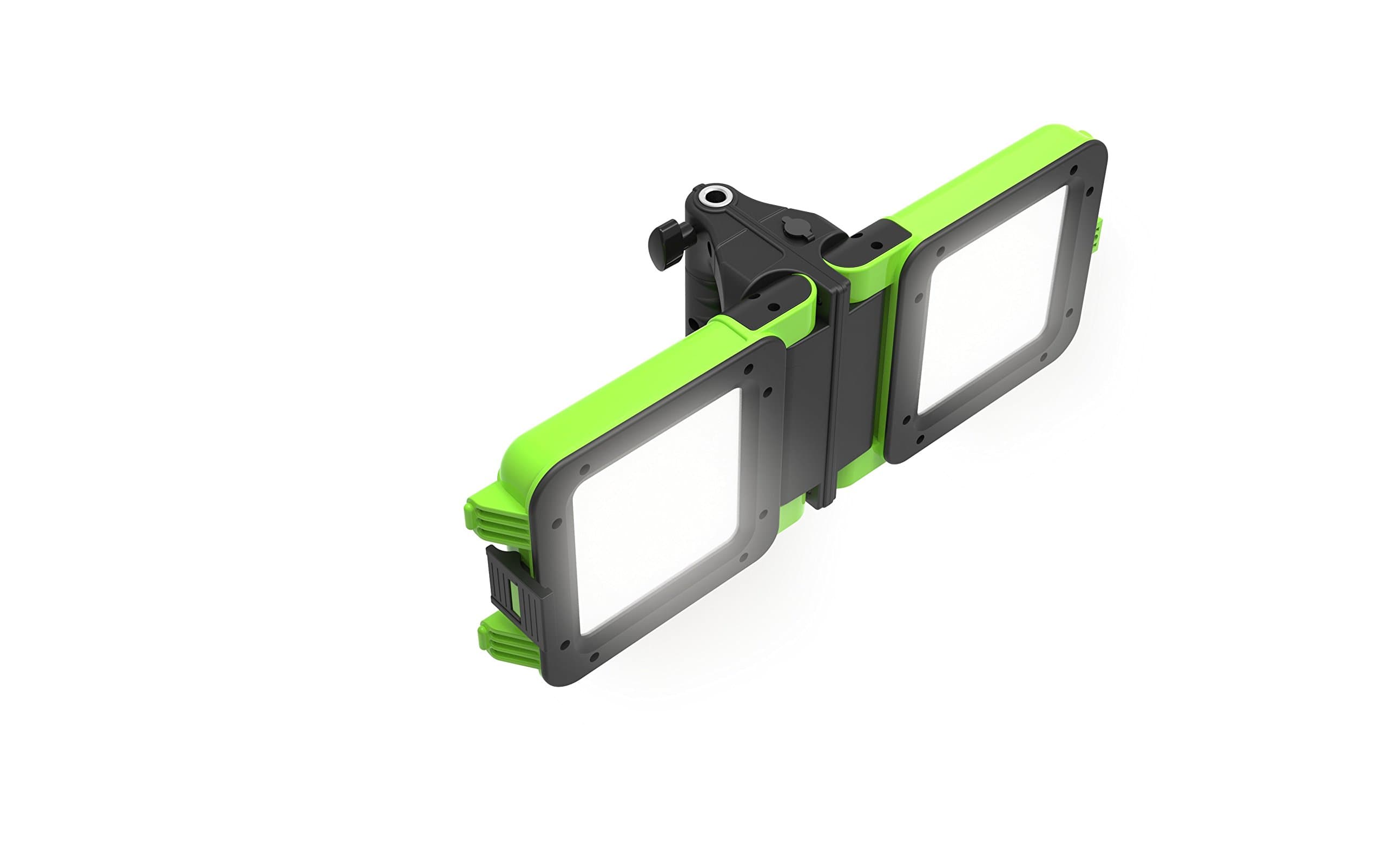 GoGlow LiteBook™ Mini 20W [Green case] Portable Rechargeable Day Light White Light (5000-5500k) Work Light, Camping, Garage or Auto Repair, Emergency (Green)