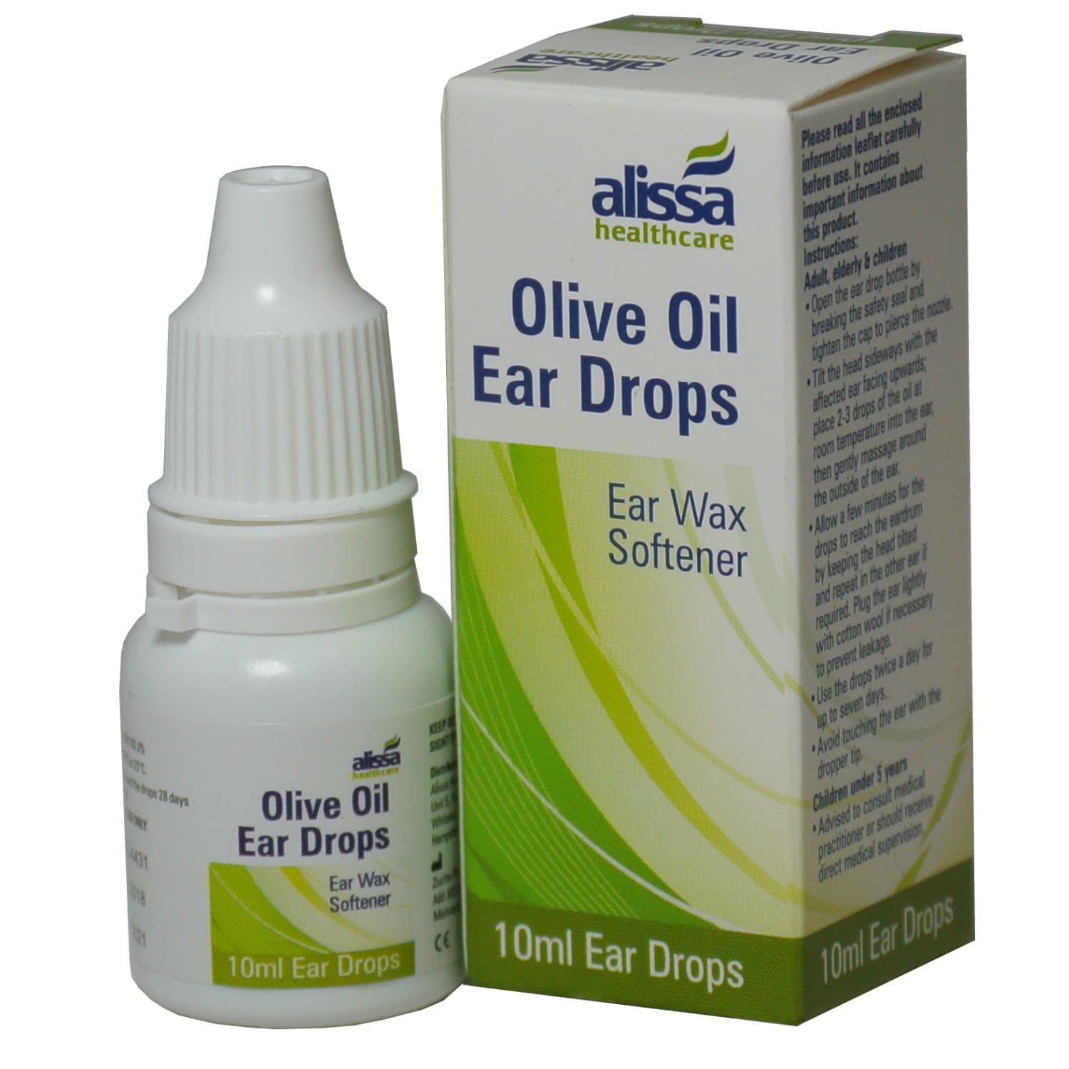 Alissa 1 x Olive Oil Ear Wax Drops Softens Removes Wax 10ml (1 Pack)