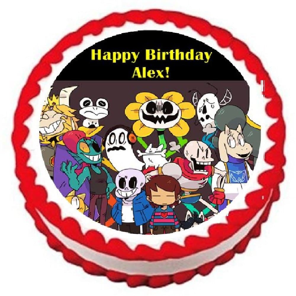 Undertale Personalized Edible Cake Topper Image For Birthdays/Parties -- 7.5" Round