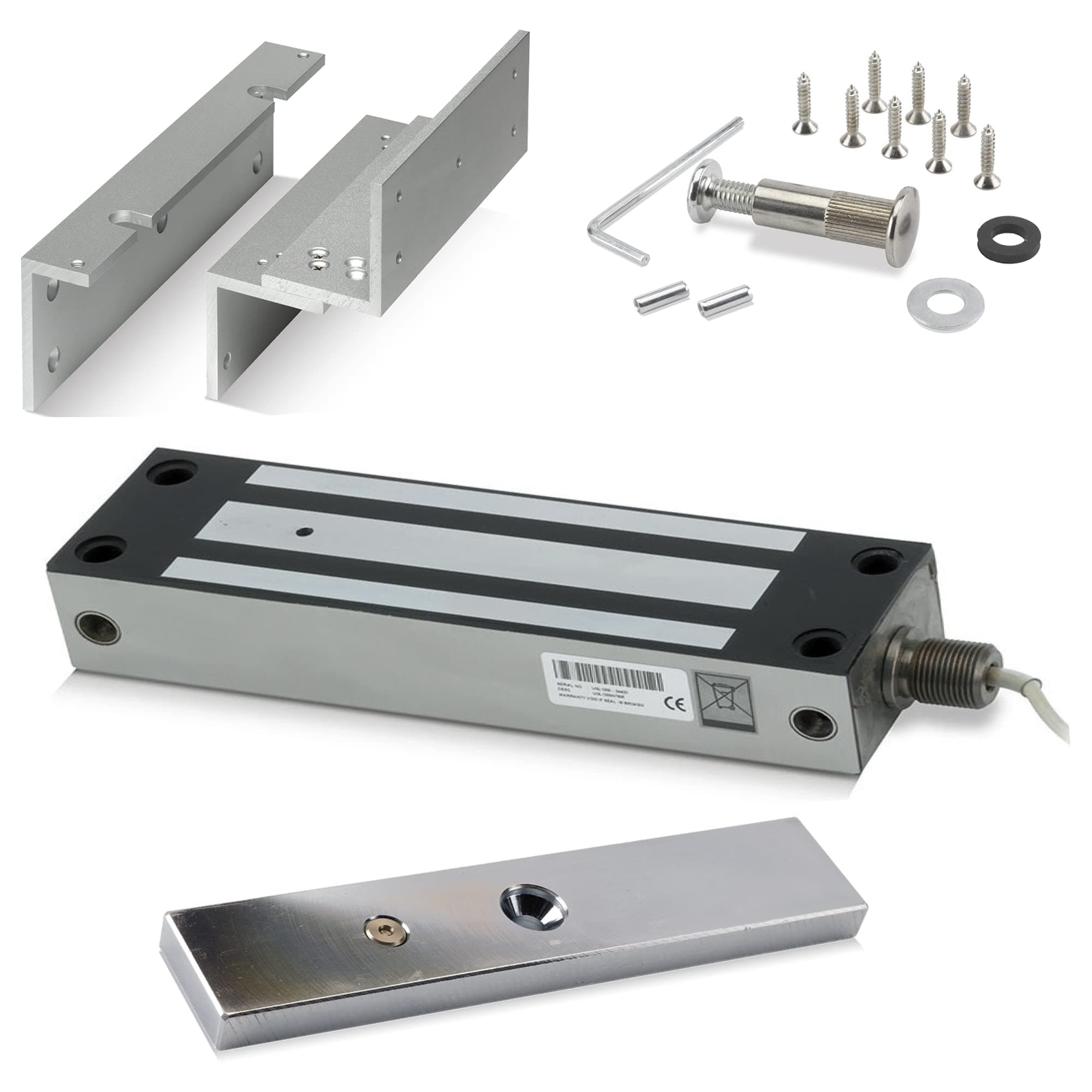 SecureMyDoor IP67 External Weatherproof Maglock with Z&L Fixing Bracket | for Access Control Door or Gate Magnet Lock | 680KG Strong Holding Force | Fail Safe Magnetic Lock | Outdoor Use