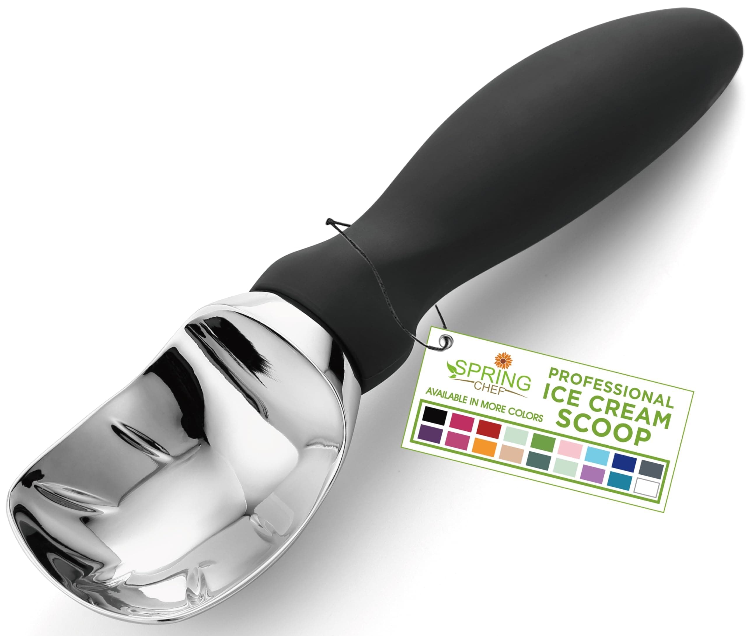 Spring Chef Ice Cream Scoop with Premium 18/8 Stainless Steel