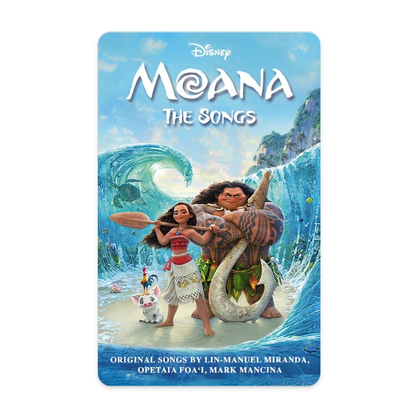 Disney Moana: The Songs – Kids Musical Card for Use with Player & Mini All-in-1 Audio Device, Screen-Free Listening with Fun Singalong Songs for Playtime, Parties & Travel, Ages 3+