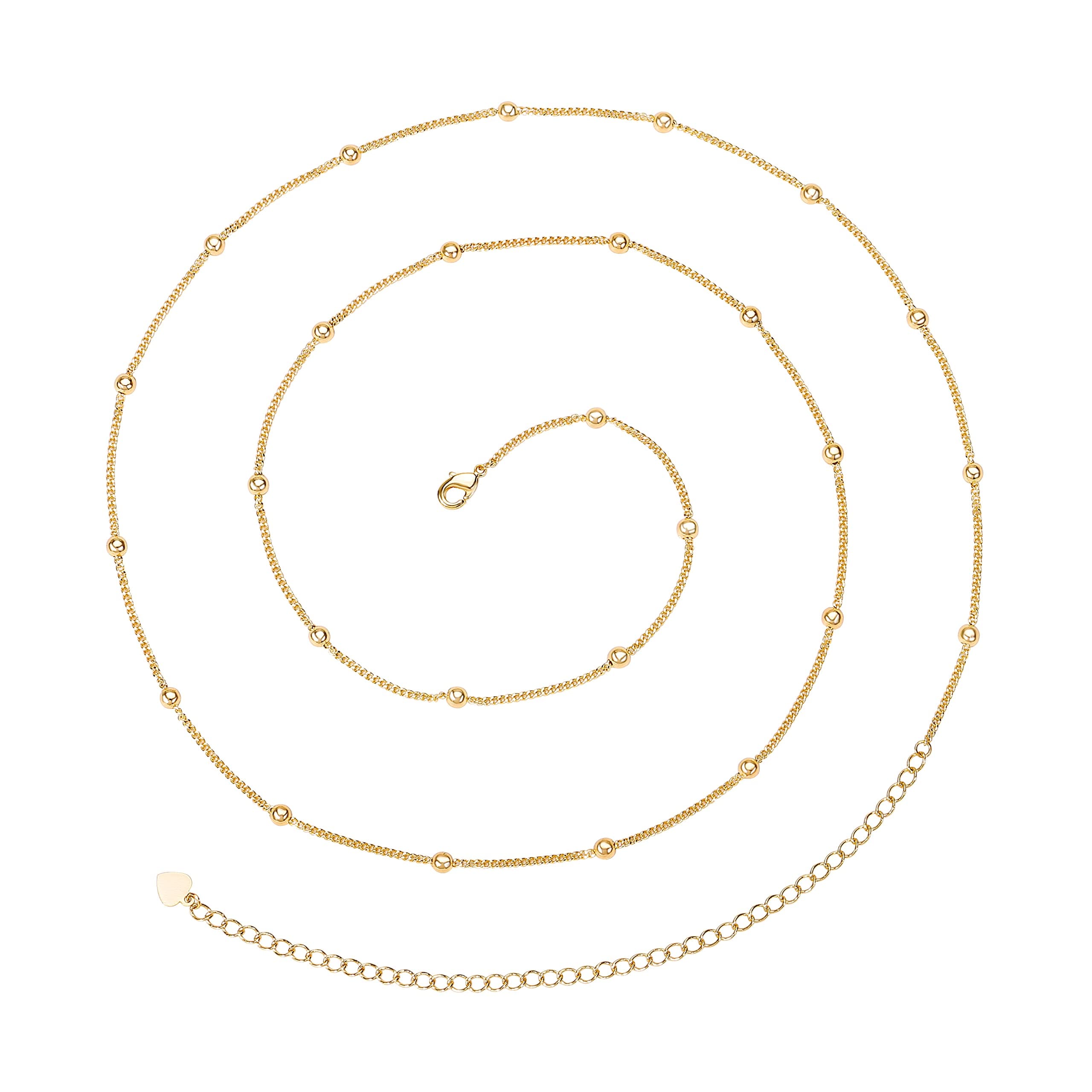 PEARLADAMinimalist Beach Bikini Body Chain 18K Gold Pearl Adjustable Belly Chain Shell Pendants Fashion Handmade Jewelry for Women Sexy Waist Chain