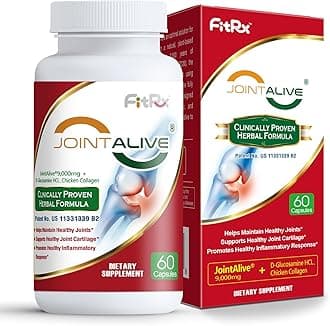 JointAlive Joint Support Supplements for Women & Men, Glucosamine Chondroitin, Type II Collagen, Relief Joints Discomfort, Cartilage Repair, as Quickly as 7 Days, 30 Servings