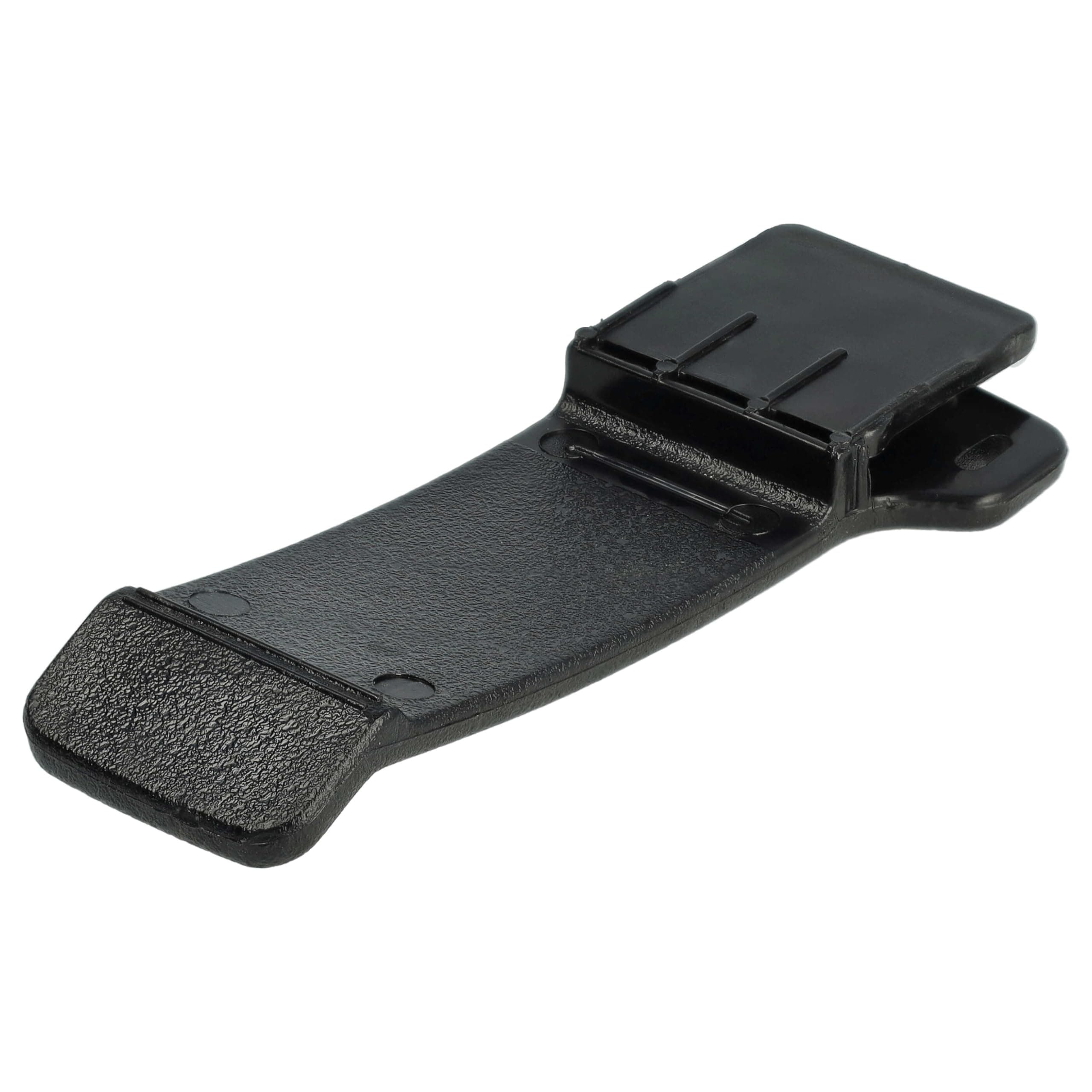 vhbw Replacement Belt Clip compatible with Icom IC-F4GS, IC-F4GSN 100 ch, IC-F4GSW Low Band Radio Communication Device, Walkie Talkie - plastic, Black