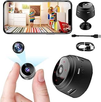 2023 Mini Spy Hidden Cameras Magnetic WiFi Camera Wireless Compact Home Surveillance Camera Portable Reshline Camera with Night Vision and Motion Detection for Office and Home Indoor Outdoor