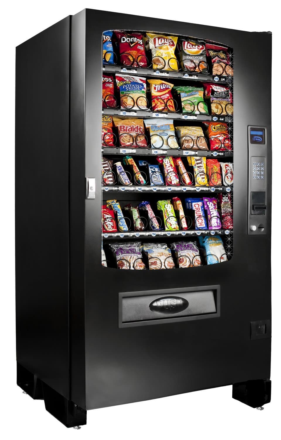 Vending Machine For Snacks, Candy, Toys, CD's, DVD's and More, Plug and Play Software This Model Accepts Coin, Cash or Card