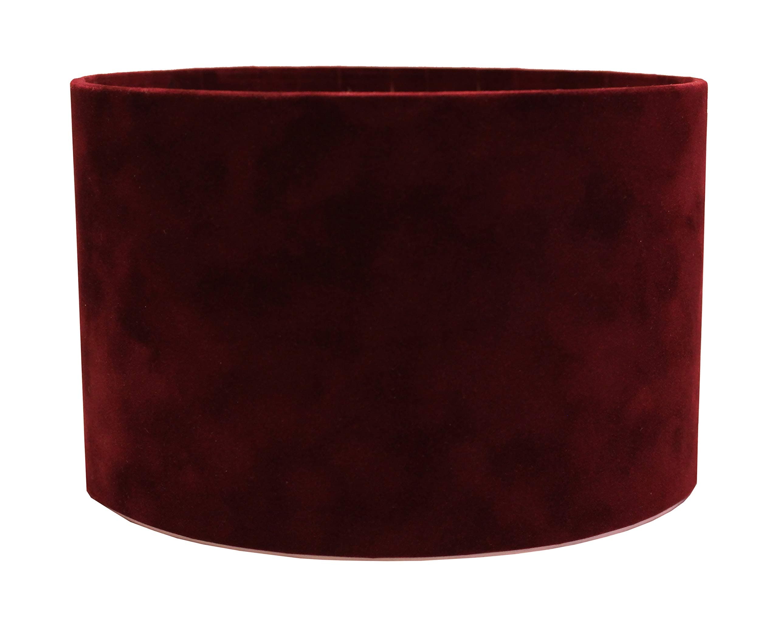 Gift Box Velvet Clean Text Round Flowers Box Wedding decor, Florist supplies Handmade in Europe 9 colours 3 sizes (Red) (Large, Burgundy)
