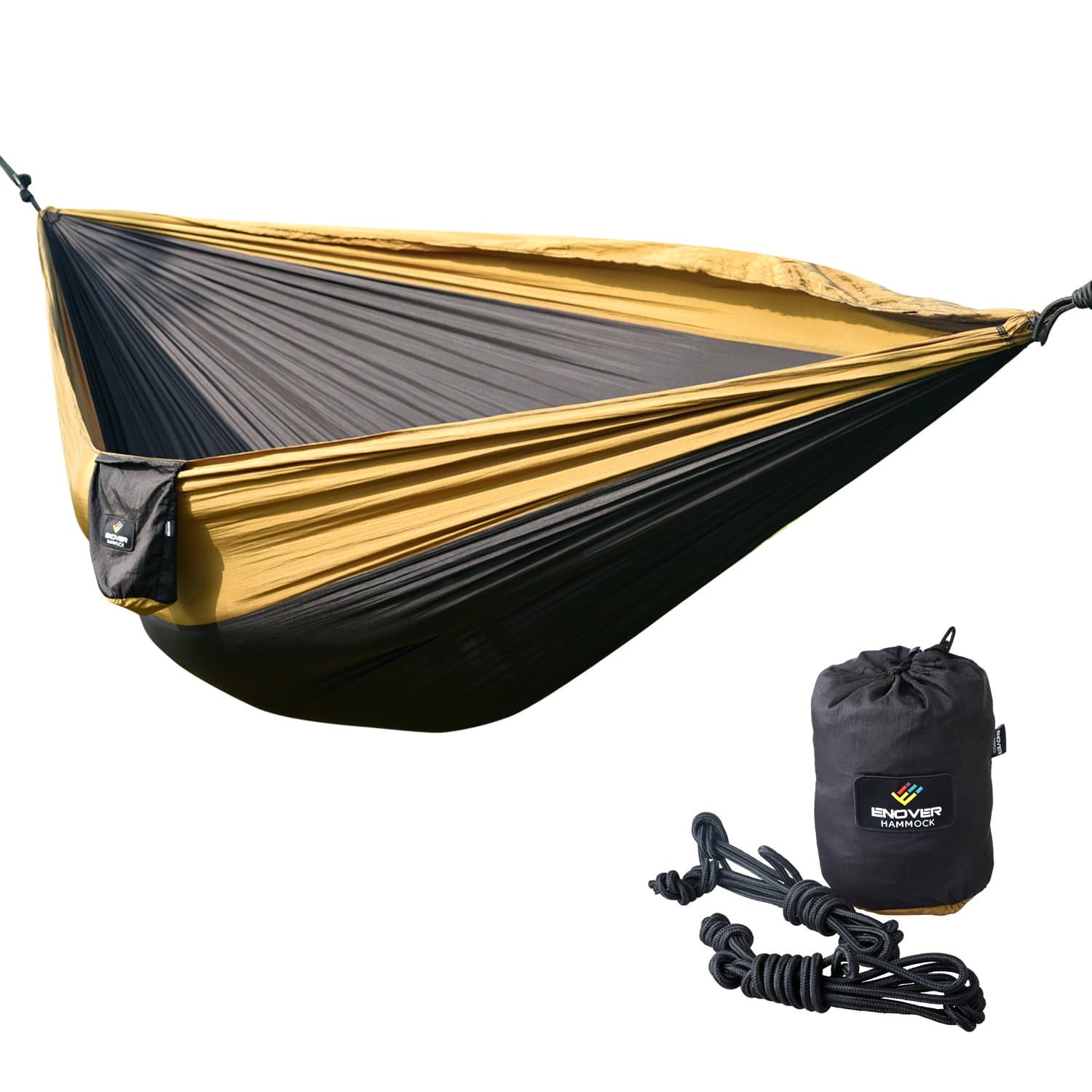 Enover Double Size Backpacking / Camping Hammock with Breathable Waterproof Parachute Nylon for Outdoor Recreation