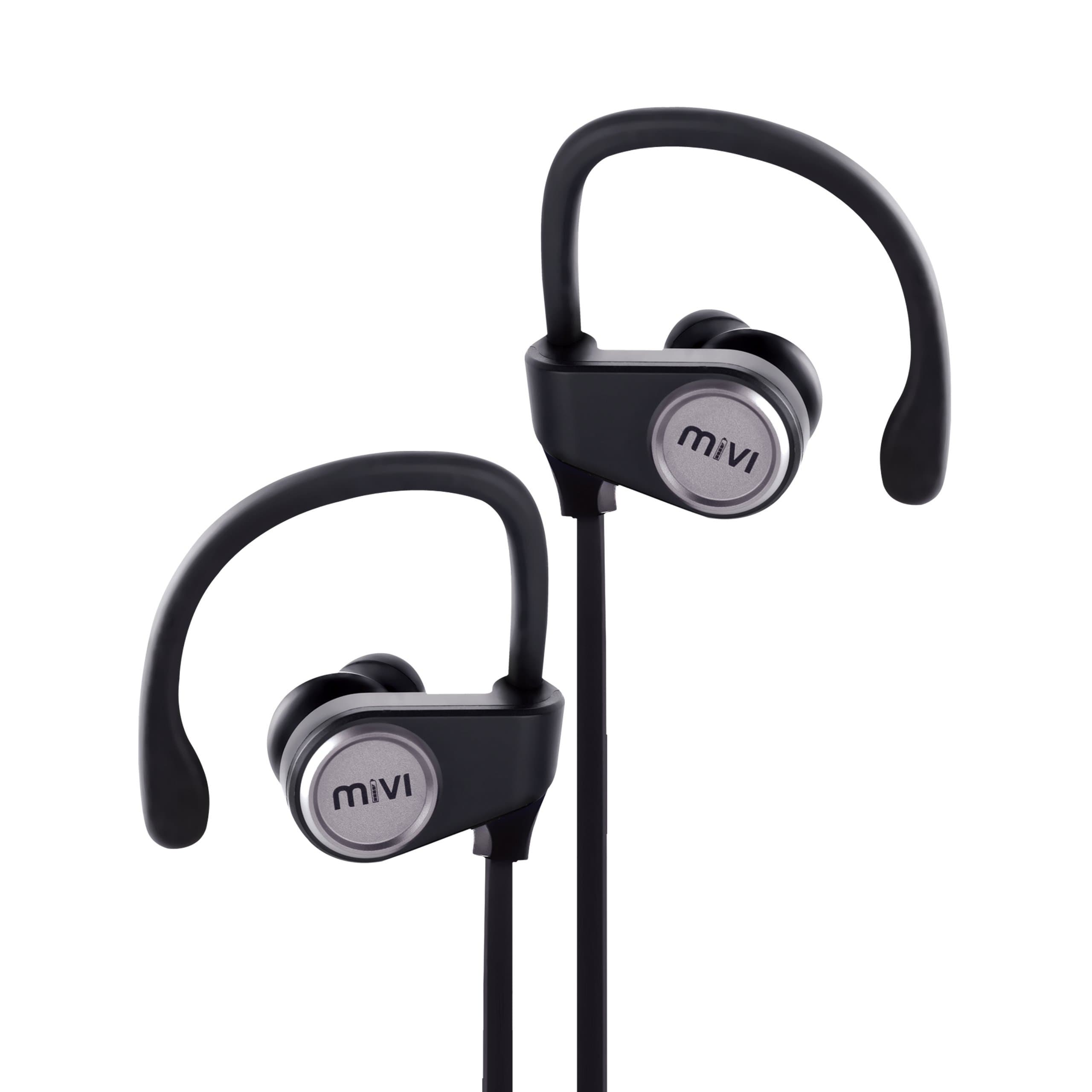 Mivi Conquer Wireless Bluetooth Earphone with Mic for Gym, Work outs, Sports and Running - Gun Metal