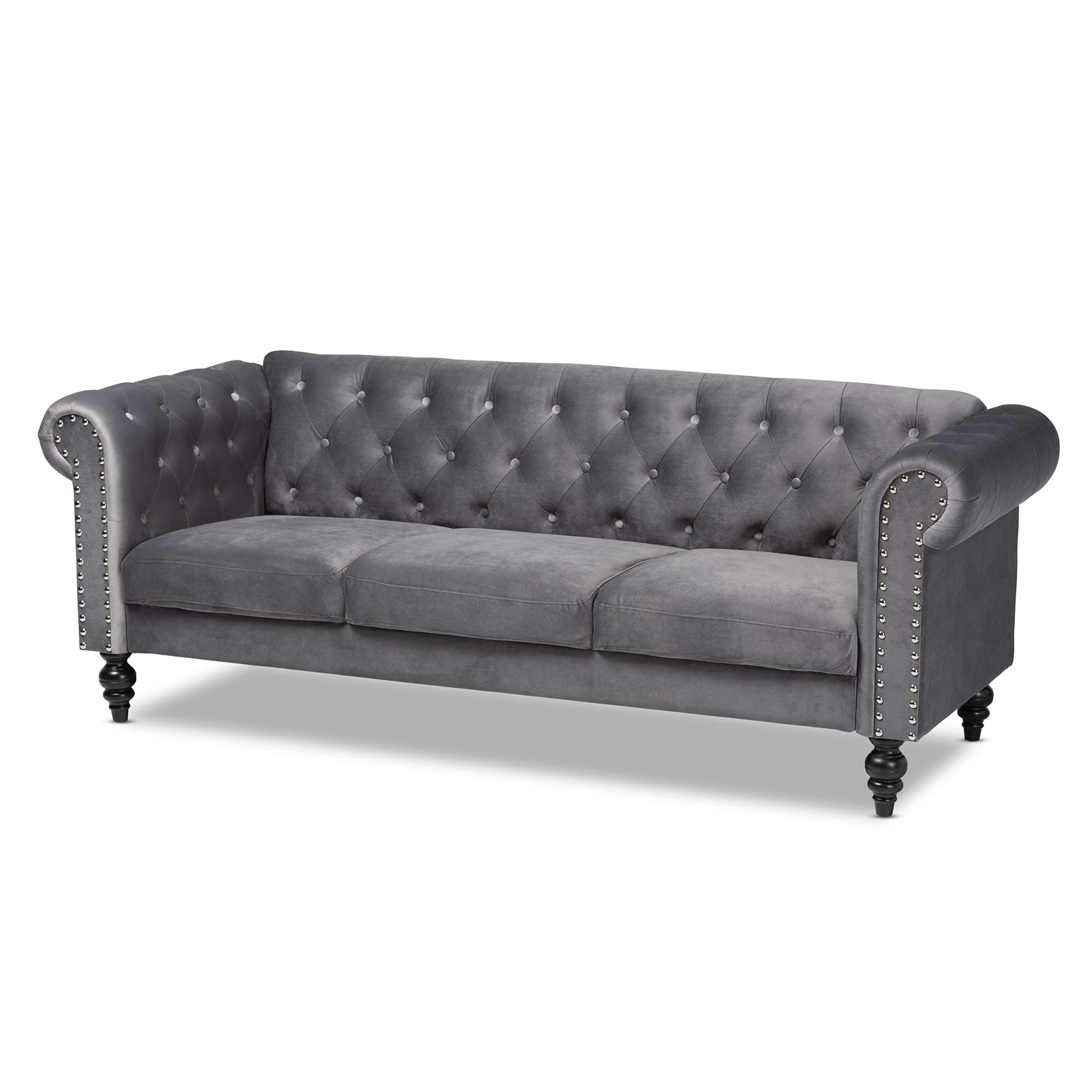 Baxton Studio Sofas, Grey/Black
