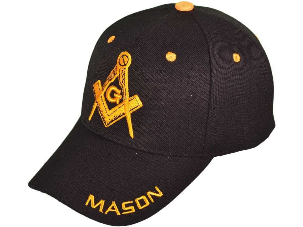 Freemason Mason Lodge Symbol Adjustable 3D Embroidery Baseball Cap Hat