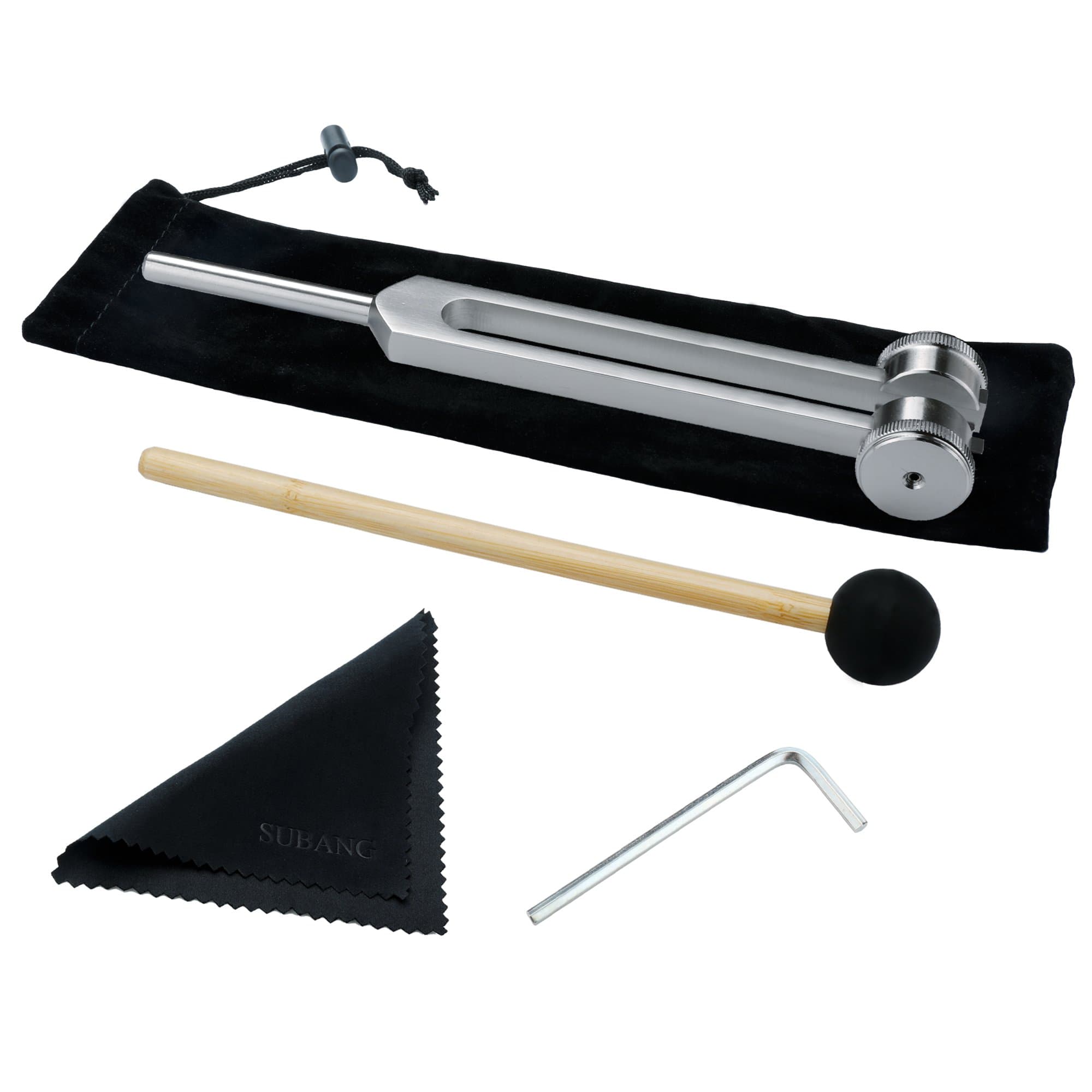 SUBANG SUBANG 128 Cps Tuning Fork Weight Aluminum Clinical Grade Nerve/Sensory With Silicone Hammer, A Repair Tool And Cleaning Cloth, Packaged in Soft Storage Bag