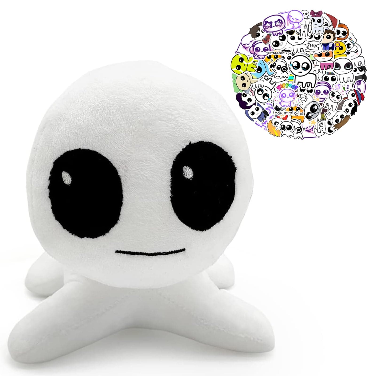 CAMBAZAutism Creature Plush Toy 8.66" White Yippee TBH Creature Plush Doll Companion Toys for Boys and Girls