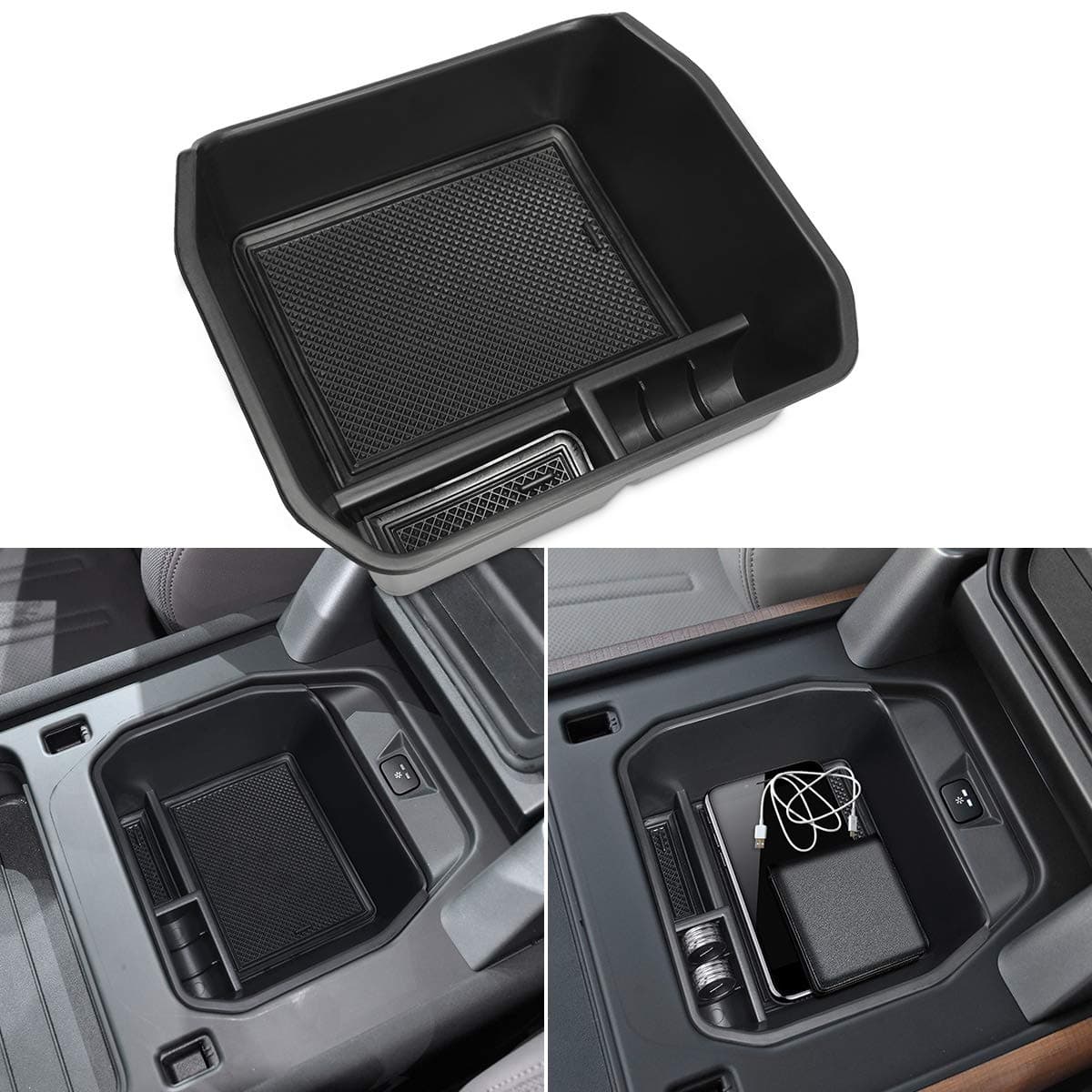 Auovo Center Console Organizer Tray for Land Rover Defender Accessories 2020 2021 ABS Plastic Secondary Armrest Storage Box for Land Rover Defender 90 110